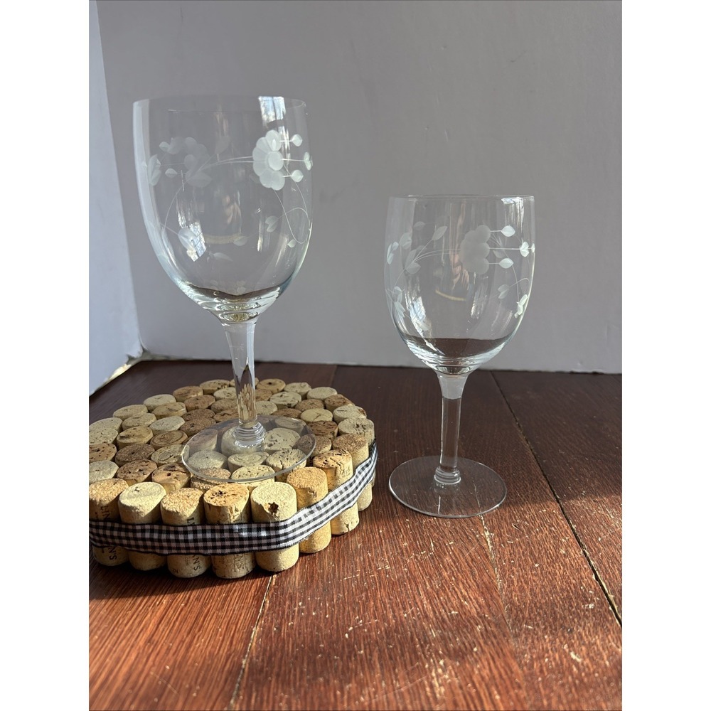 Princess House HERITAGE Water Goblet 10 oz 6 3/4" Set Of 2